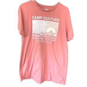 Vintage Camp Culture Camping Santa Cruz CA Pink Soft Surf Men’s L T-Shirt